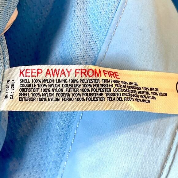 Free People Movement Singin’ in the Rain Packable Rain Jacket Blue White Large - Picture 8 of 13